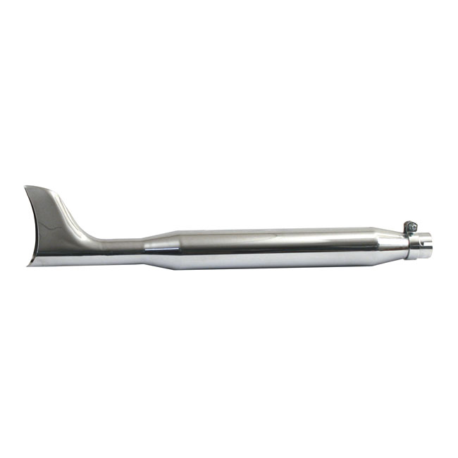 Fishtail universal muffler 30" long chrome