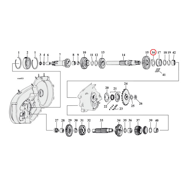 Thrust washer, transmission mainshaft, right side .075"