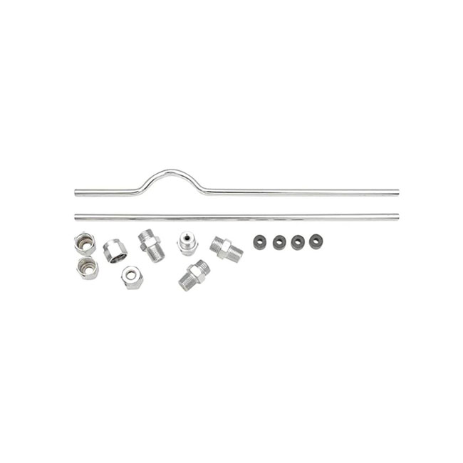 Sportster rocker box oil line kit. Chrome