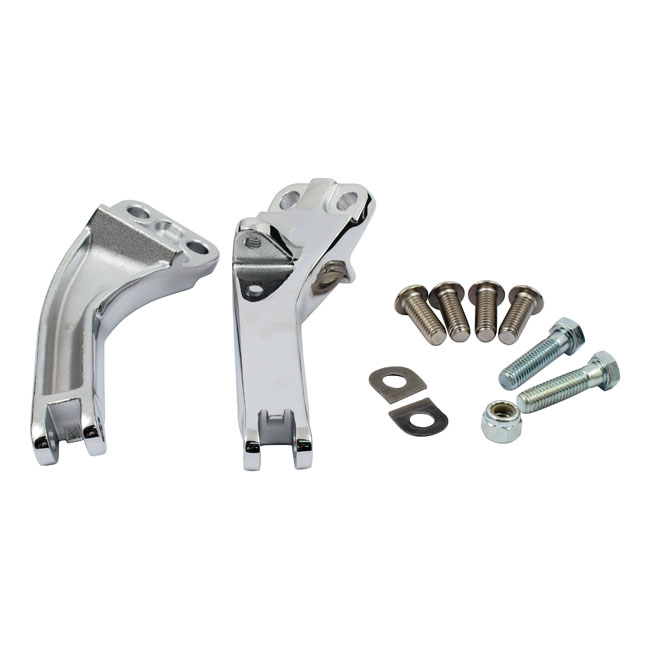 Dyna passenger foot peg mount bracket kit. Chrome