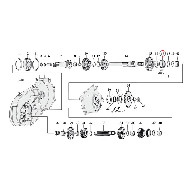 JIMS, bearing race, transmission mainshaft. STD