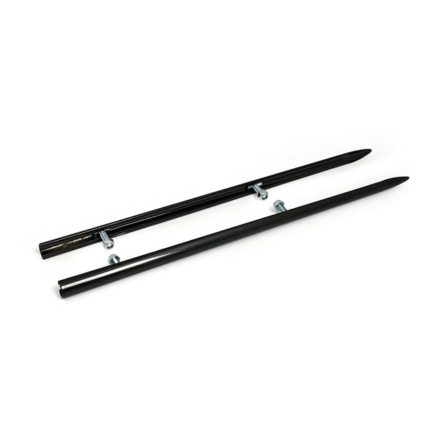 Front fender tip spears, black