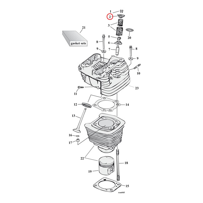 Manley, valve spring top collar set. Titanium