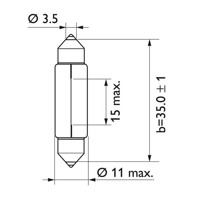 Philips Festoon light bulb C5W