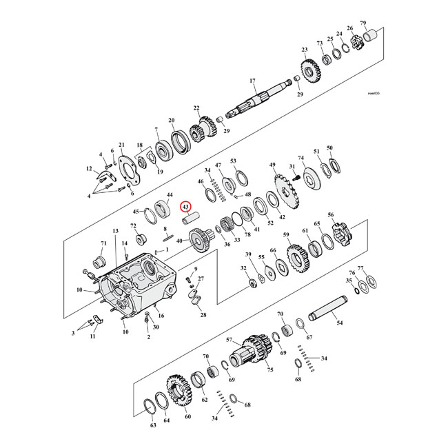 JIMS bushing, transmission maindrive gear