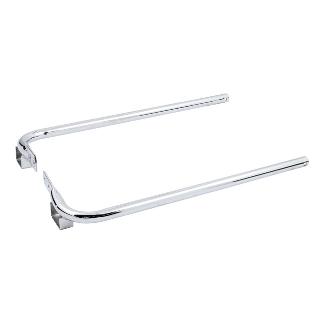 Saddlebag support bracket set. Chrome