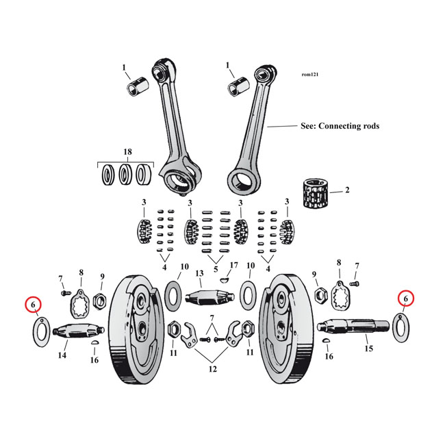 Flywheel washer SV, .070" (outside)