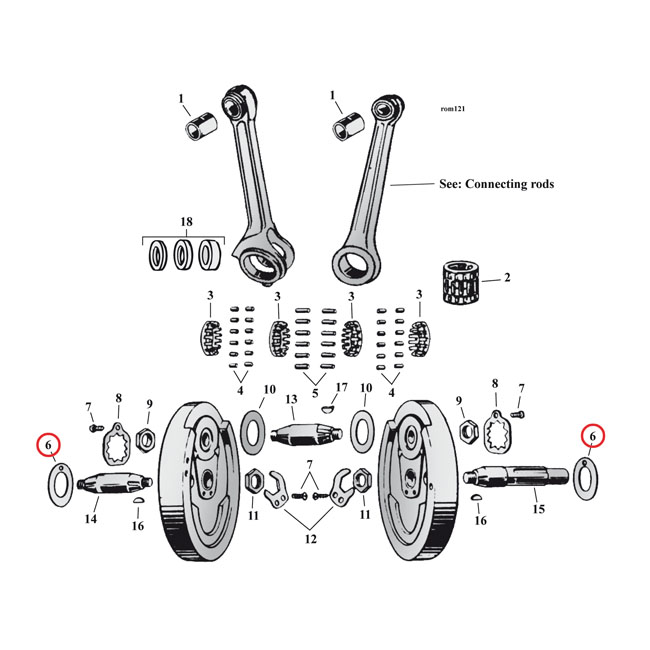 Flywheel washer SV, .078" (outside)