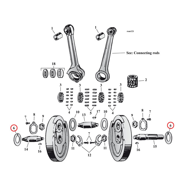 Flywheel washer SV, .082" (outside)