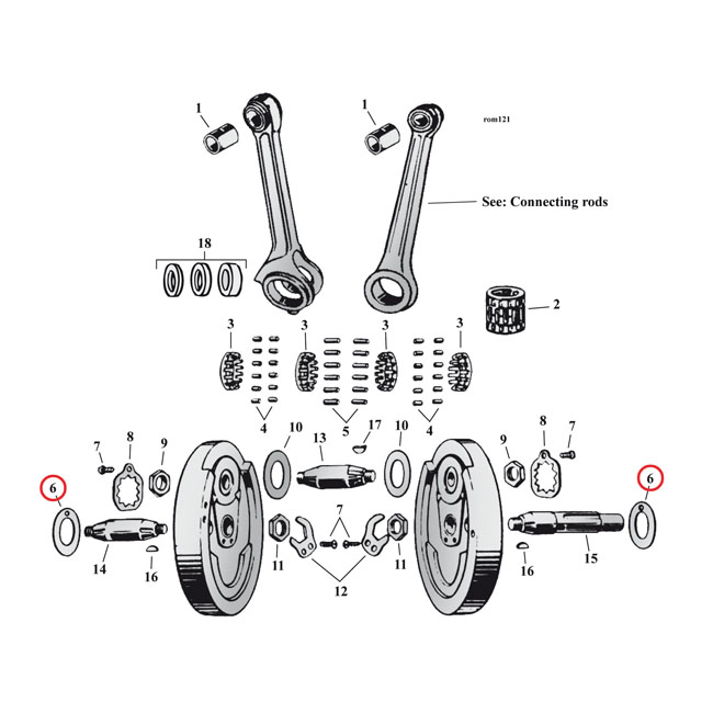 Flywheel washer SV, .094" (outside)