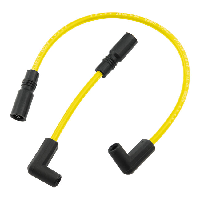 Accel, 8mm Ferro Spiral core spark plug wire set. Yellow