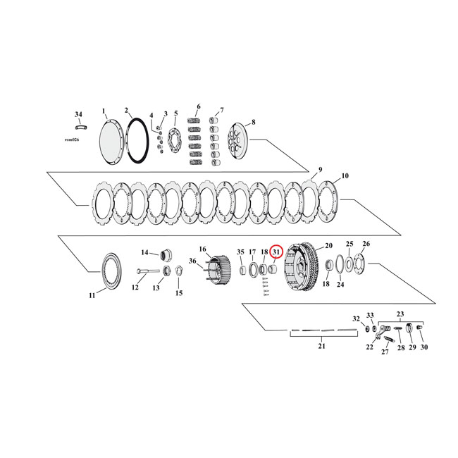 INNER RACE, CLUTCH HUB BEARING