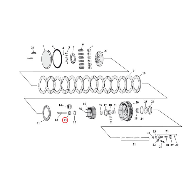 NUT, CLUTCH HUB