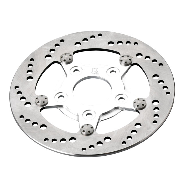 K-Tech front left brake rotor 8.5" stainless,polished center