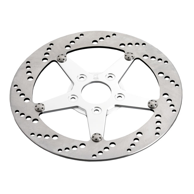 K-Tech front left brake rotor 11.5" stainless,polish center