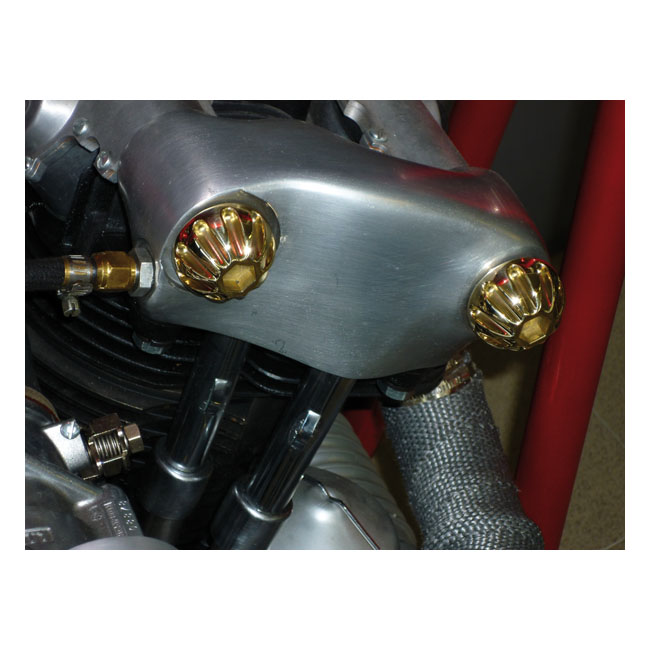 K-Tech, Knuckle rocker nuts. Finned, polished brass