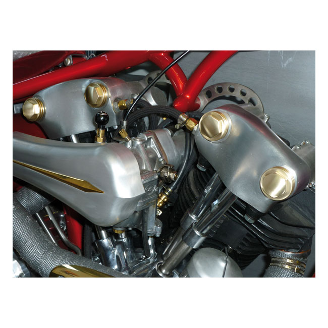 K-Tech, Knuckle rocker nuts. Finned, satin brass