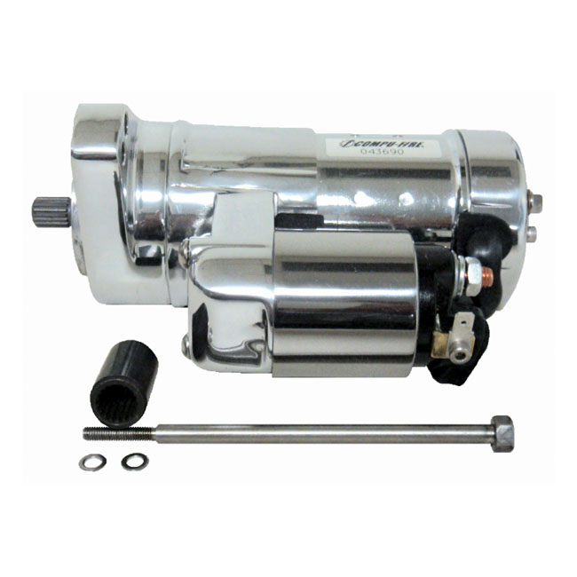 Compu-Fire, GEN3  starter motor. 2.0kW. Chrome