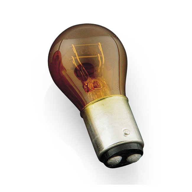 Kuryakyn, 12V turn signal bulb #1157. Amber glass