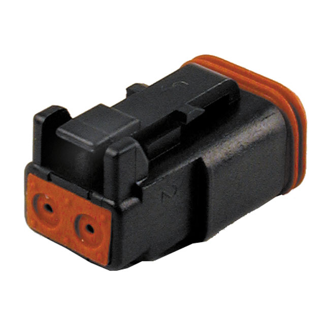 NAMZ, Deutsch DT connectors. Black, plug housing, 2-pins