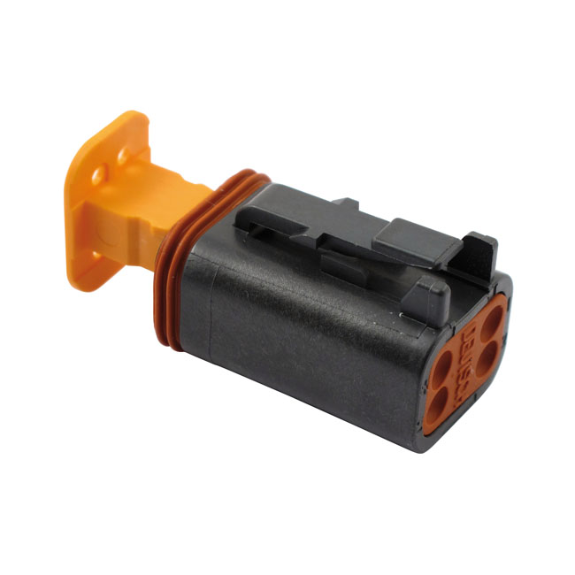 NAMZ, Deutsch DT connectors. Black, plug housing, 4-pins