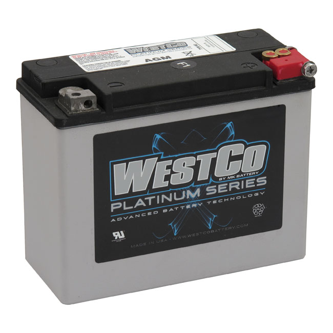 Westco, sealed AGM battery. 12V, 20Ah, 340CCA inkl. 7,50 Euro Batteriepfand