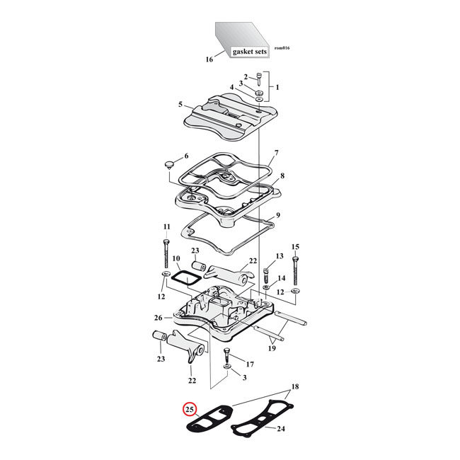 Cometic, right rocker cover gasket. SLS .020"