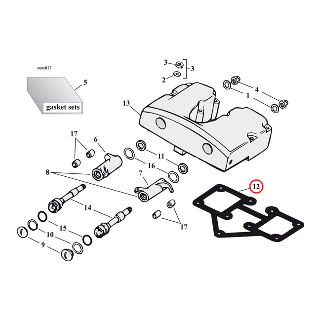 Cometic, rocker cover gaskets. .031" fiber