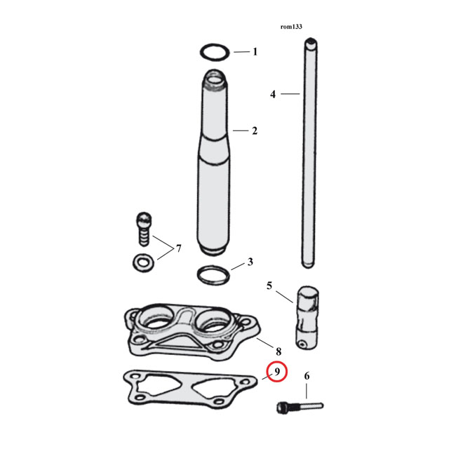 Cometic, gasket tappet cover set (2pk)