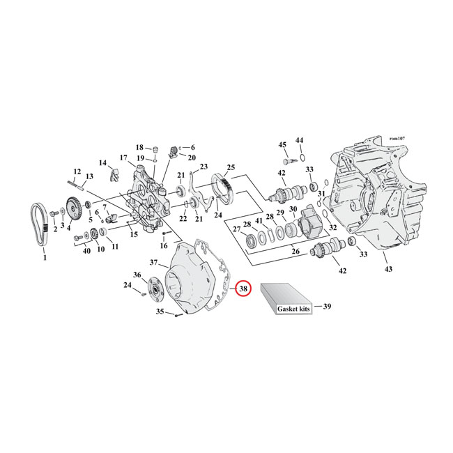 Cometic, cam cover gasket. .060" AFM