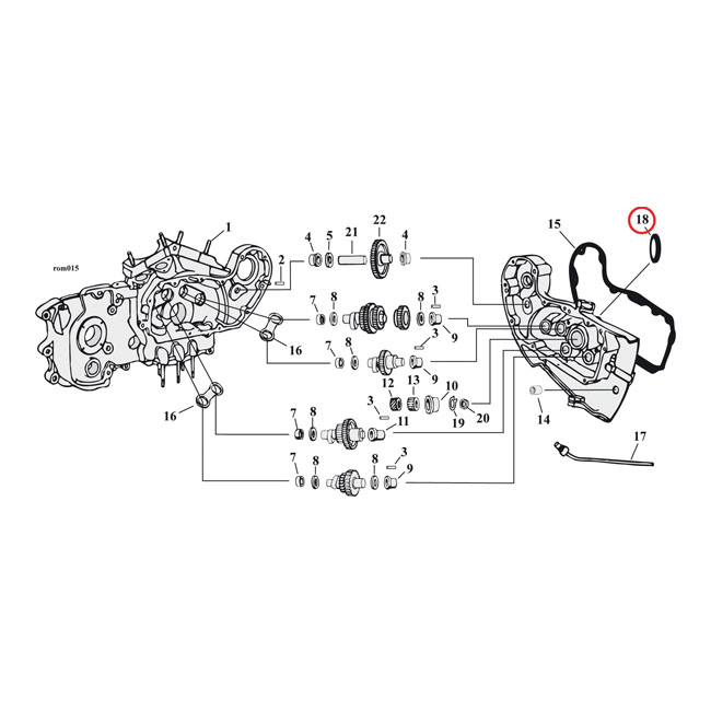 Cometic, camshaft seal. Double lip