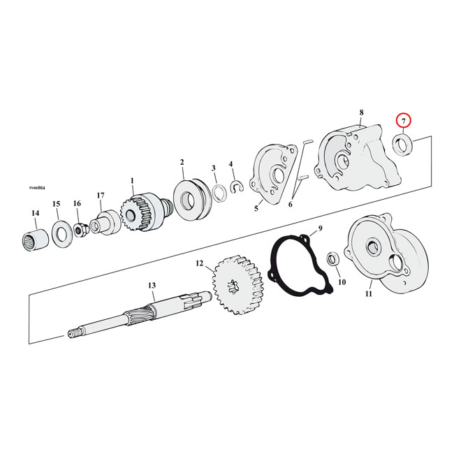 Cometic, oil seal starter shaft housing