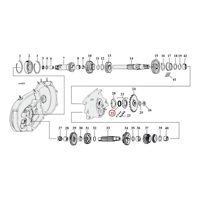 Cometic, oil seal transmission mainshaft. Rubber OD