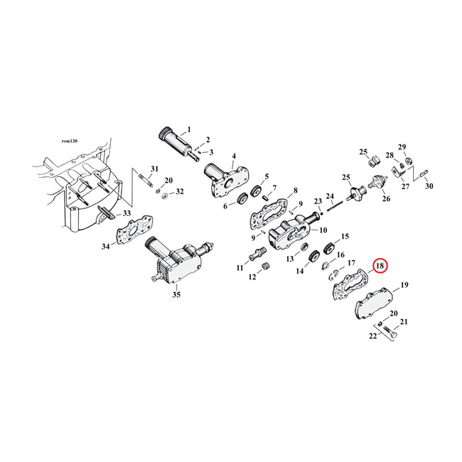 Cometic, oil pump body to outer cover gasket