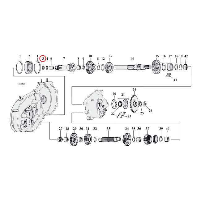 Cometic, oil seal clutch gear XL