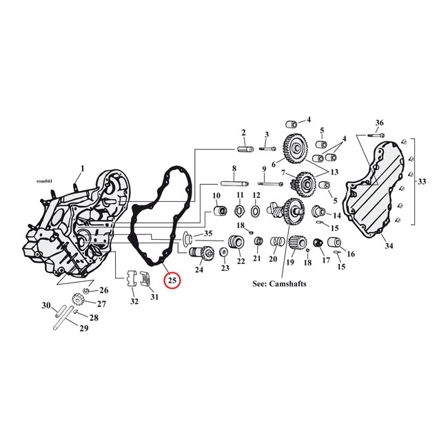 Cometic, gasket cam cover. .032" AFM