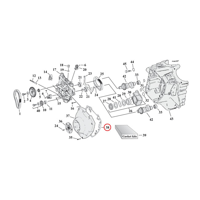 Cometic, cam cover gasket. .032" AFM