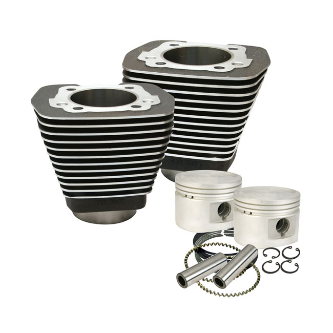 S&S, 80"/1340cc cylinder & piston kit. Black