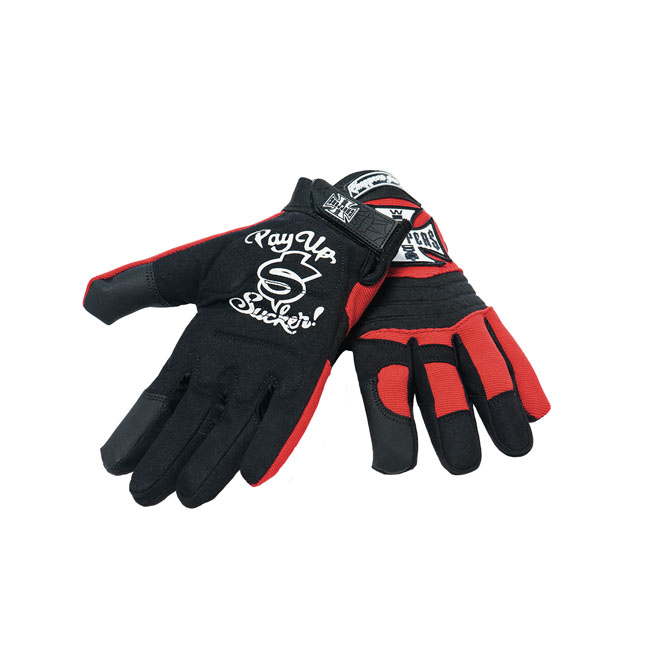 WCC riding gloves black/red Size S