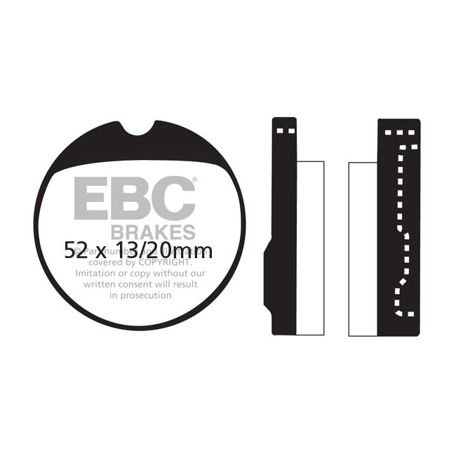 EBC V-pad Semi Sintered brake pads