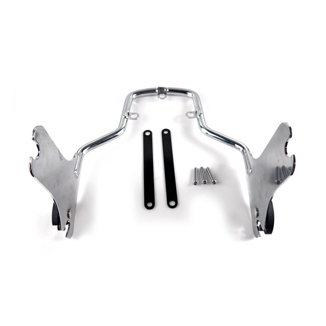 Detachable sissy bar side plates. Chrome