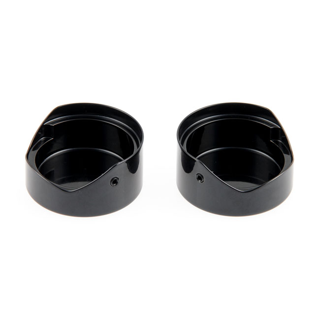 Cult-Werk, 2-piece fork tube cap bolt cover kit. Black