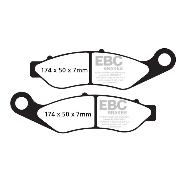 EBC, V-pad Semi Sintered brake pad set