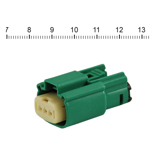 NAMZ, Molex MX-150 connector. Green, plug, 3-pin