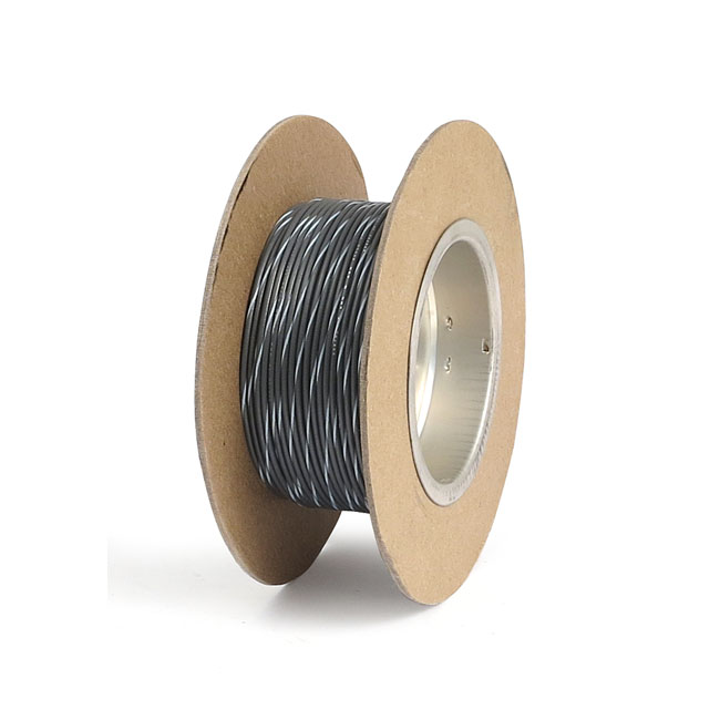 NAMZ, wire on spool. 18 gauge, 100ft. Gray/White stripe