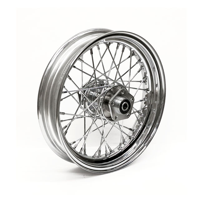 3.00 x 16 rear wheel 40 spokes chrome