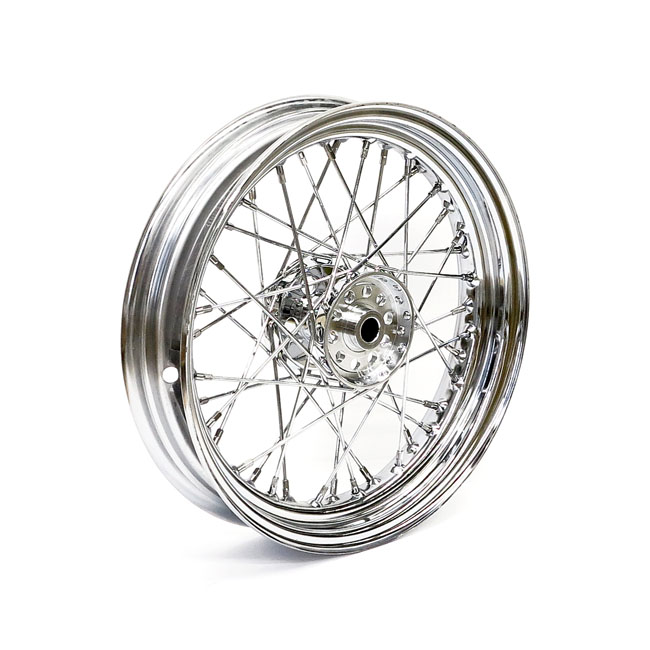 3.00 x 16 wheel 40 spokes chrome