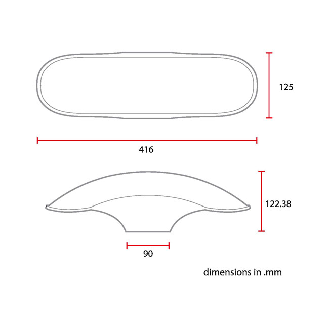 C-Racer universal 17/18" front fender No4 S