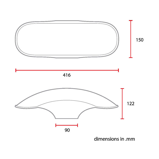 C-Racer universal 17/18" front fender No4 L