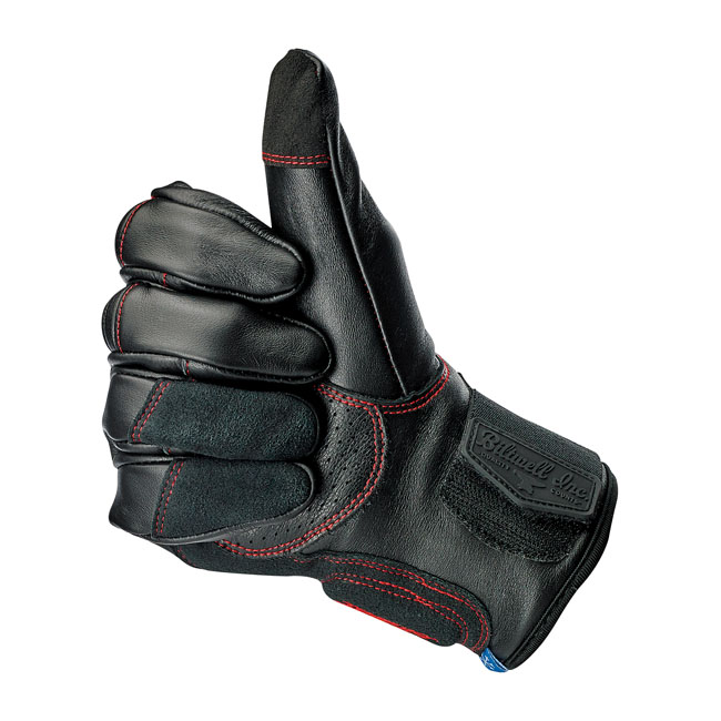 Biltwell Belden gloves black/redline CE appr. Size XS